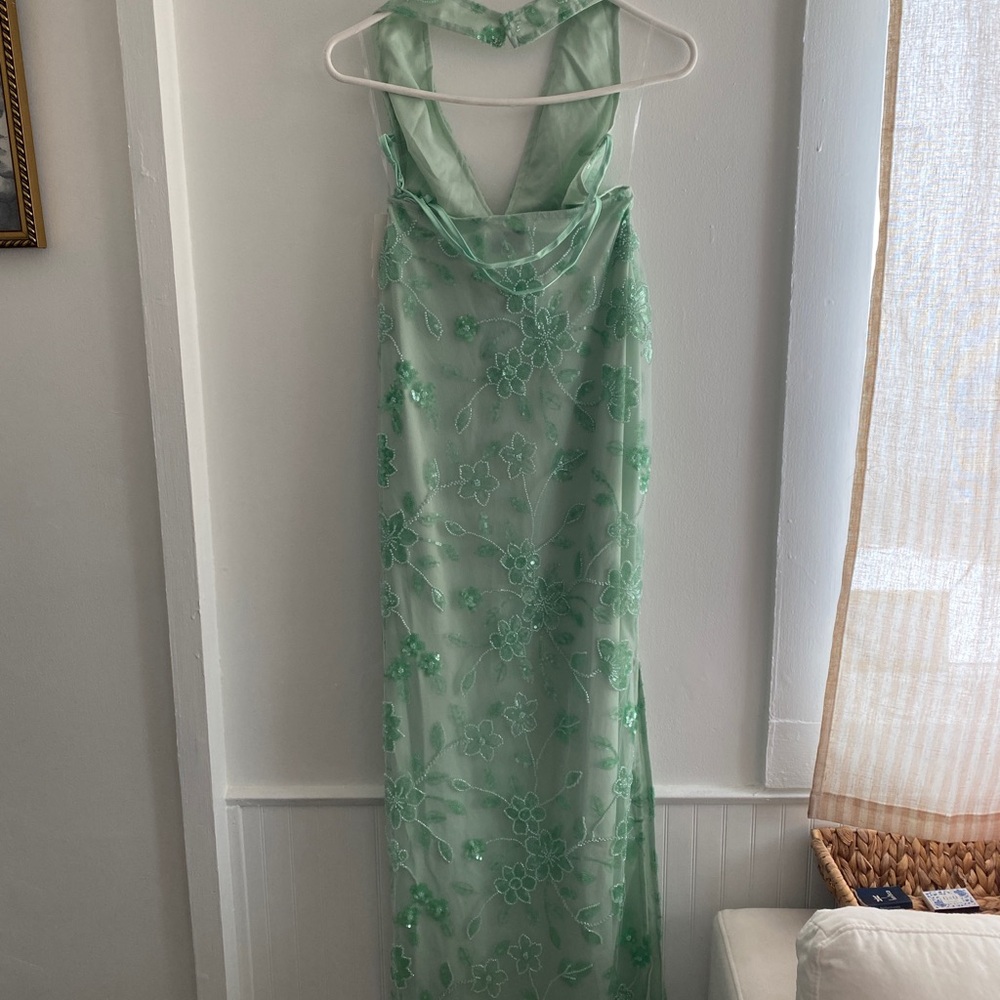 Cydney Beaded Dress - Green/Sage Maxi Dress Formal US 2/AU6 - Picture 5 of 5
